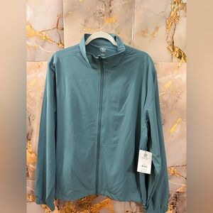 Athletic Works Blue Full-Zip Jacket ,size L
